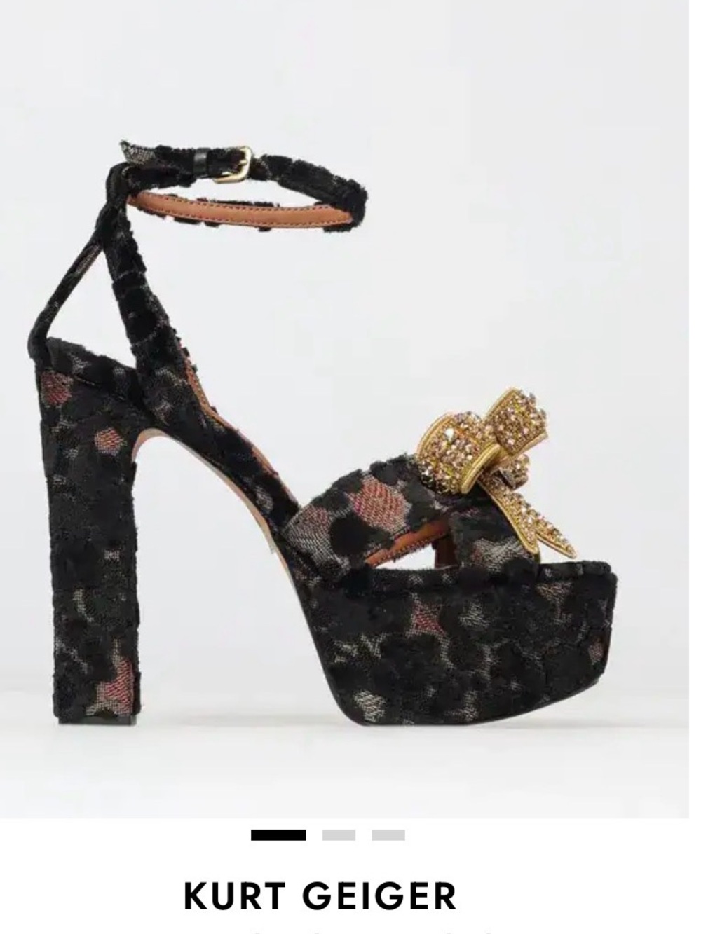 Kurt Geiger London Kensington Bow Platform Sandals BNWOB - Picture 8 of 12